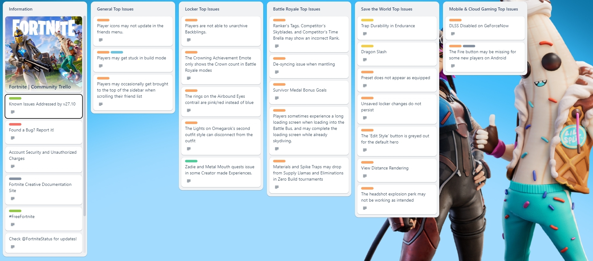 fortnite community trello