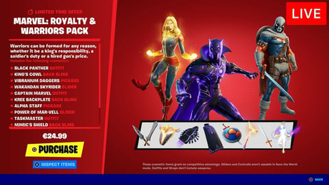 Fortnite hoheiten und krieger set