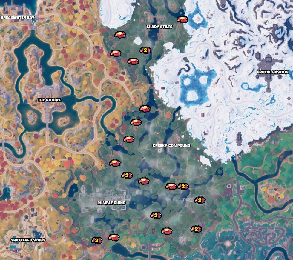 Fortnite jump flowers Locations