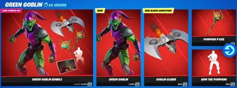 Fortnite item shop green goblin 27 01 22