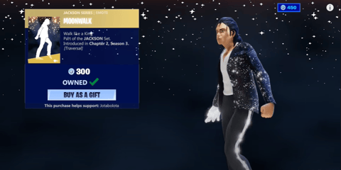 Fortnite michael jackson moonwalk