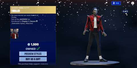 Fortnite michael jackson thriller