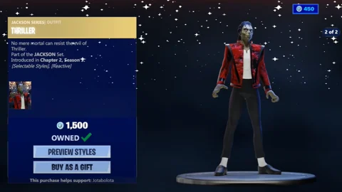 Fortnite michael jackson thriller