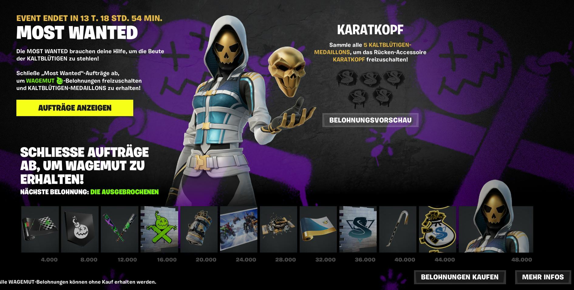 Fortnite most wanted cosmetics