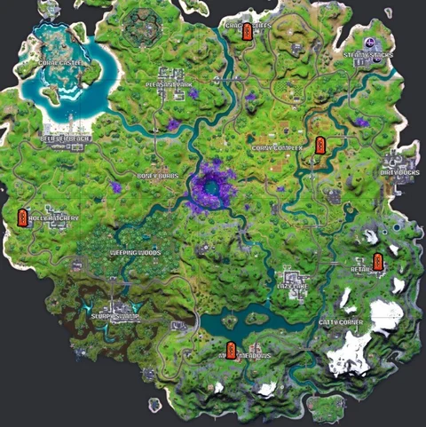 Fortnite phonebooth locations season 7 map