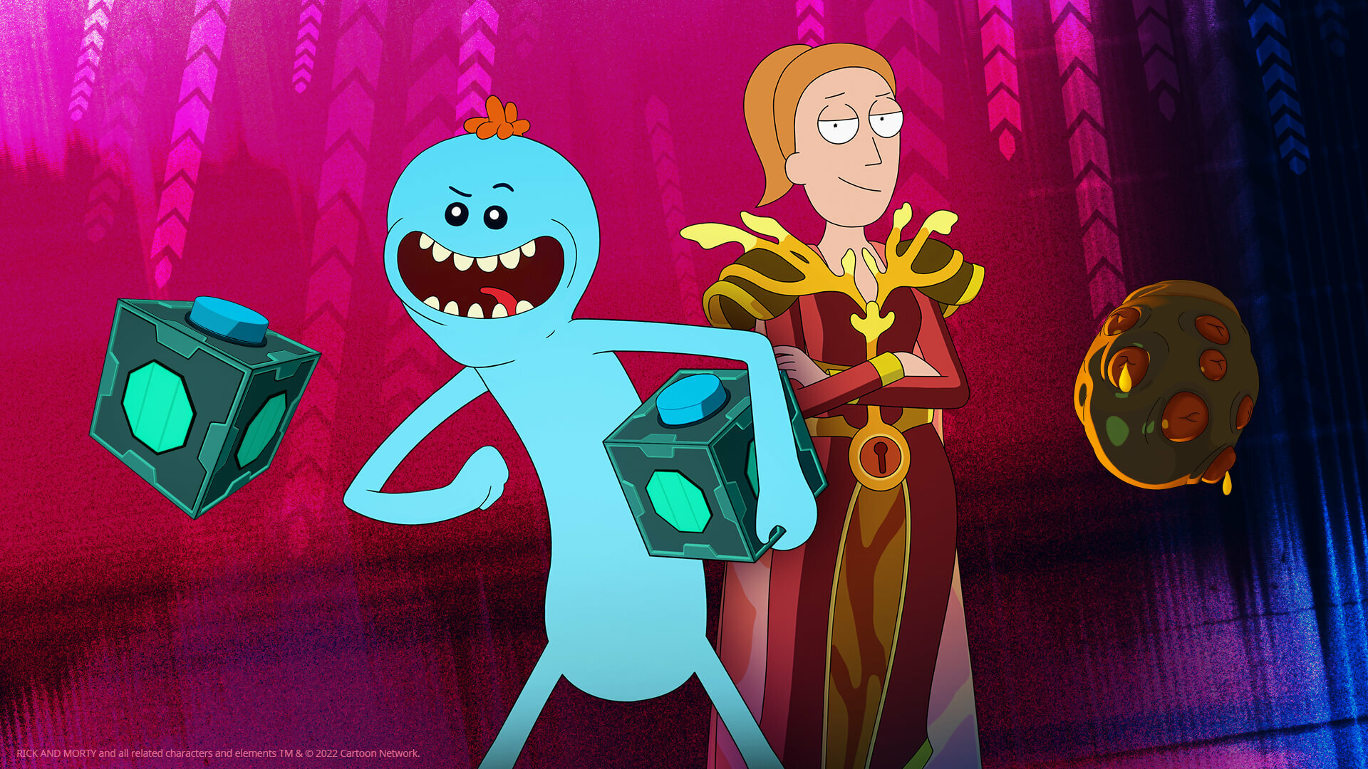 Fortnite queen summer and mr meeseeks outfits