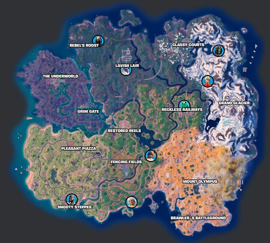 Fortnite Npc character locations