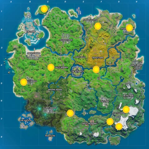 Fortnite season 3 full map gold coins