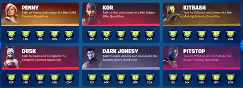 Fortnite season 8 week1 punch cards1