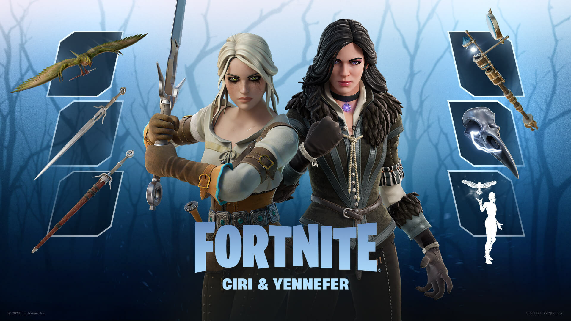 Fortnite the witcher ciri yennefer