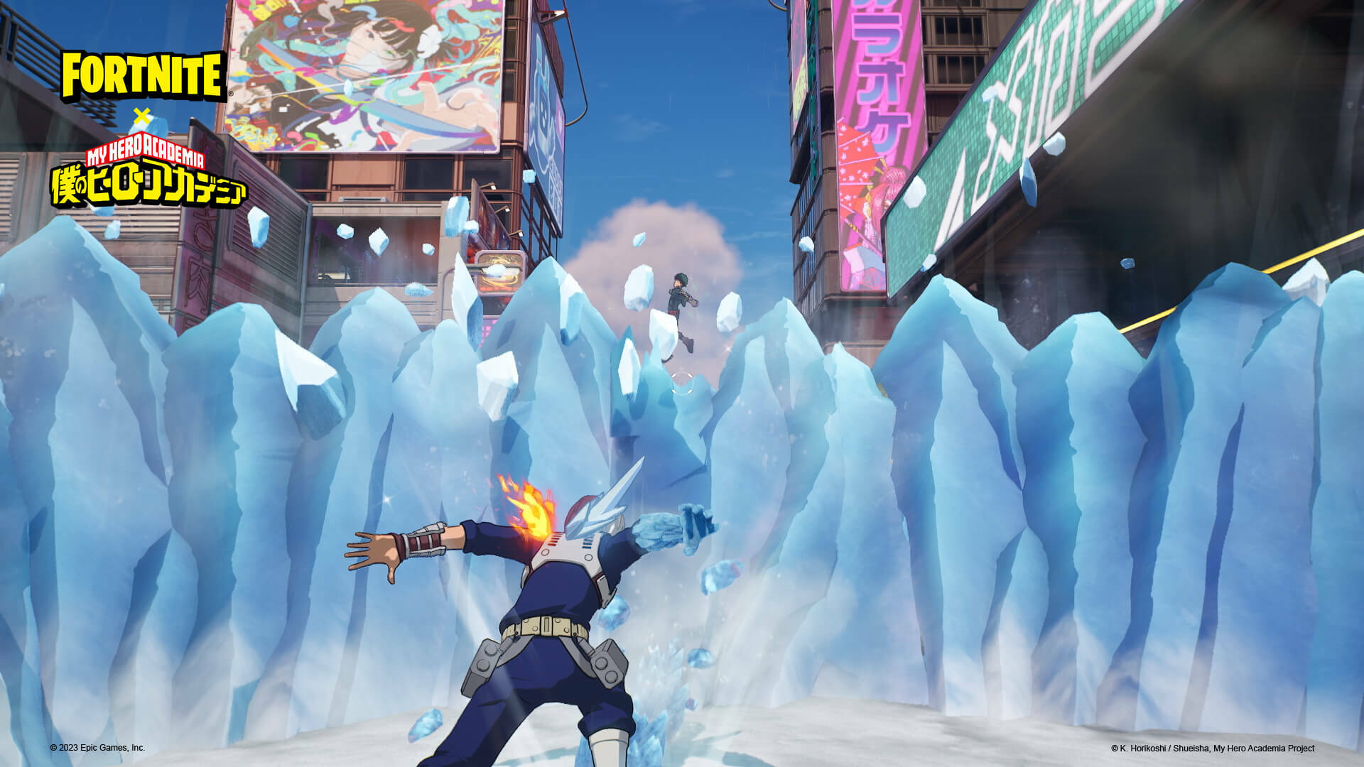 Muro de hielo de Todoroki en Fortnite