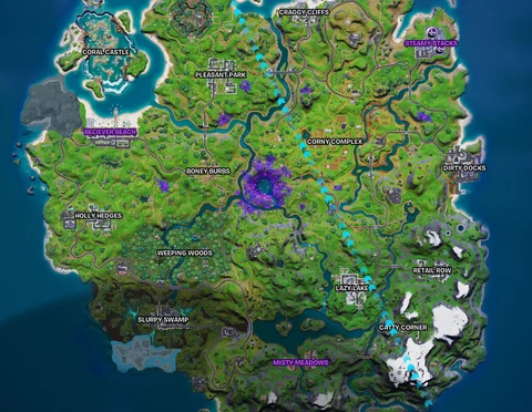 Fortnite ufo locations purple