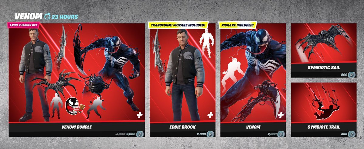Fortnite venom eddie brock cosmetics