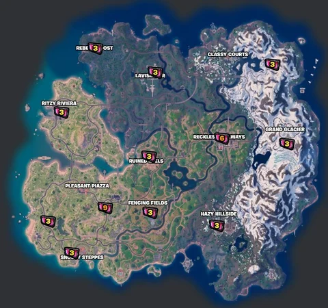 Fortnite weapon case locations