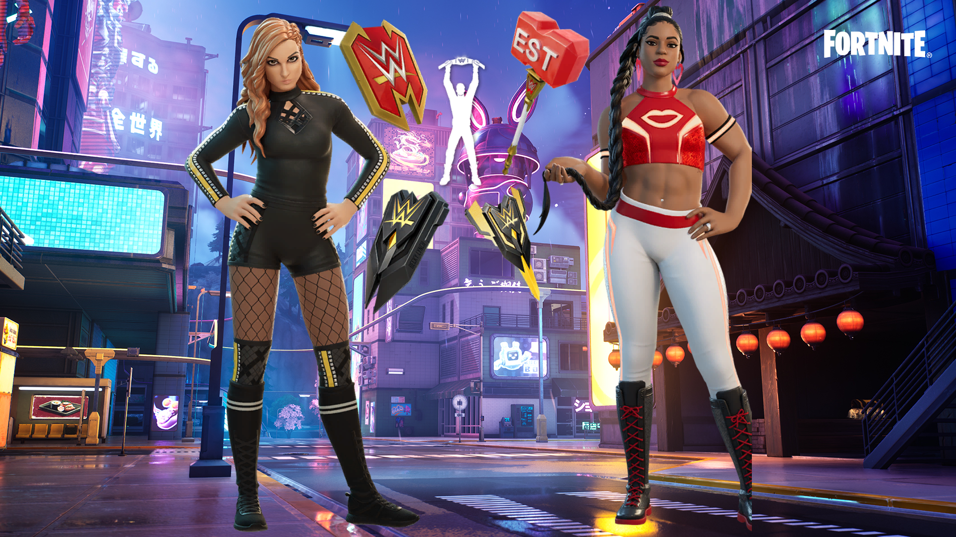 Fortnite Bianca Belair and Becky Lynch