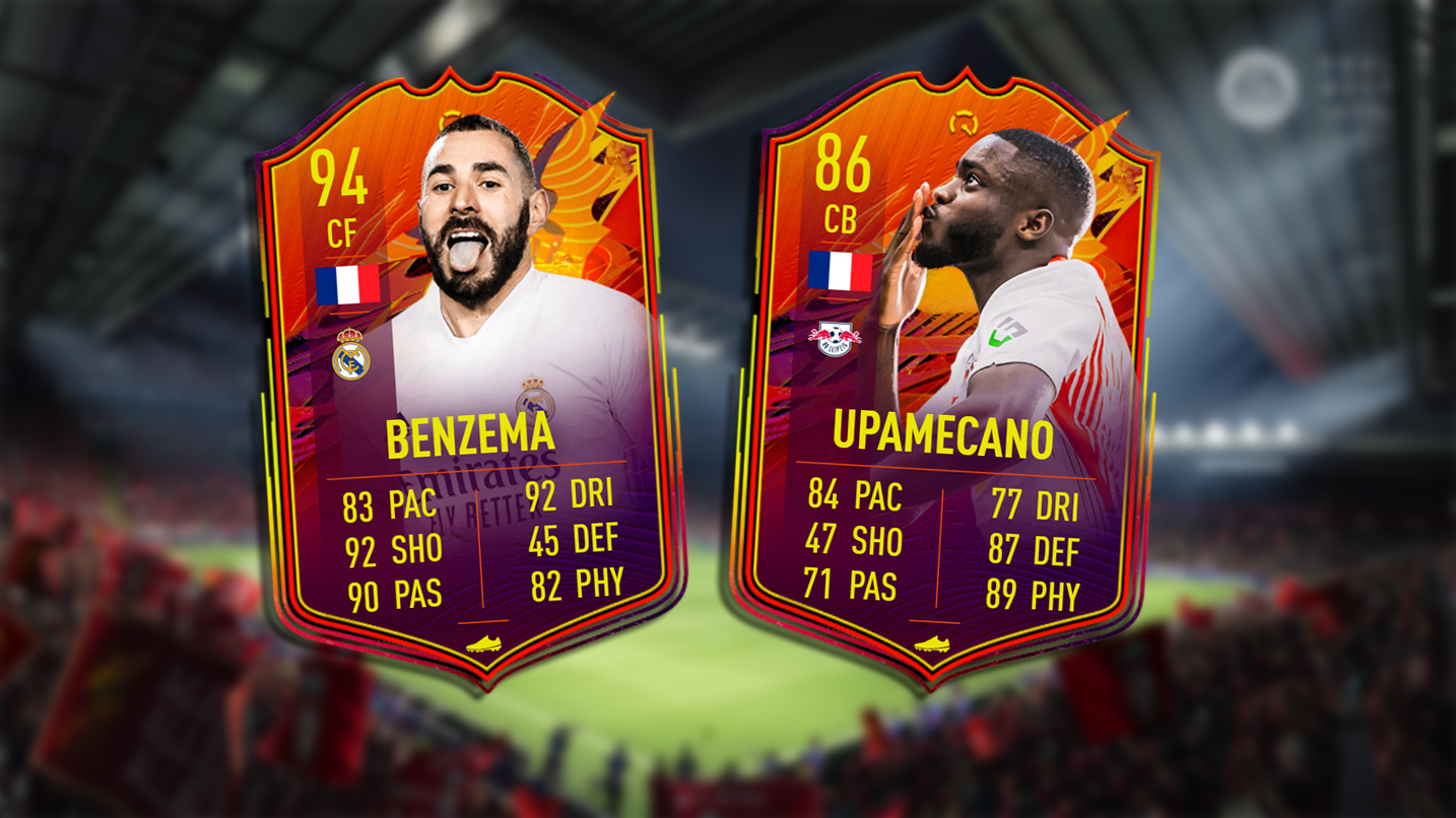 FUT 21 Headliners Upgrades für die Karten von Karim Benzema und Dayot Upamecano