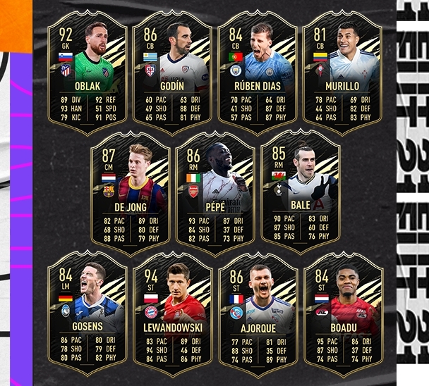 FUT 21 TOTW 23 starting eleven