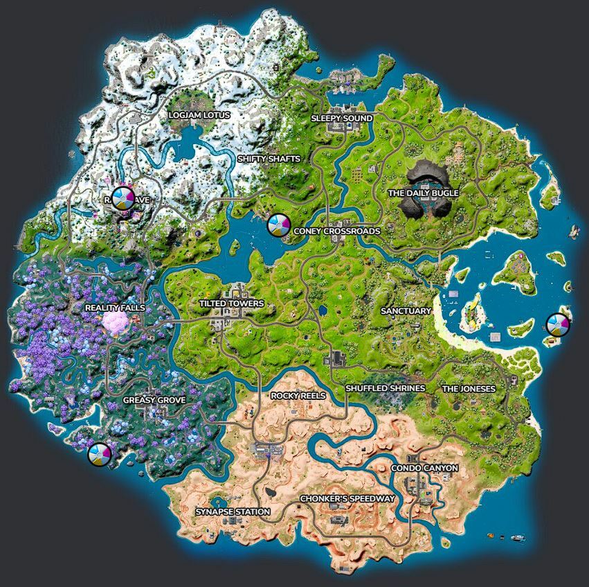 Giant beach ball locations