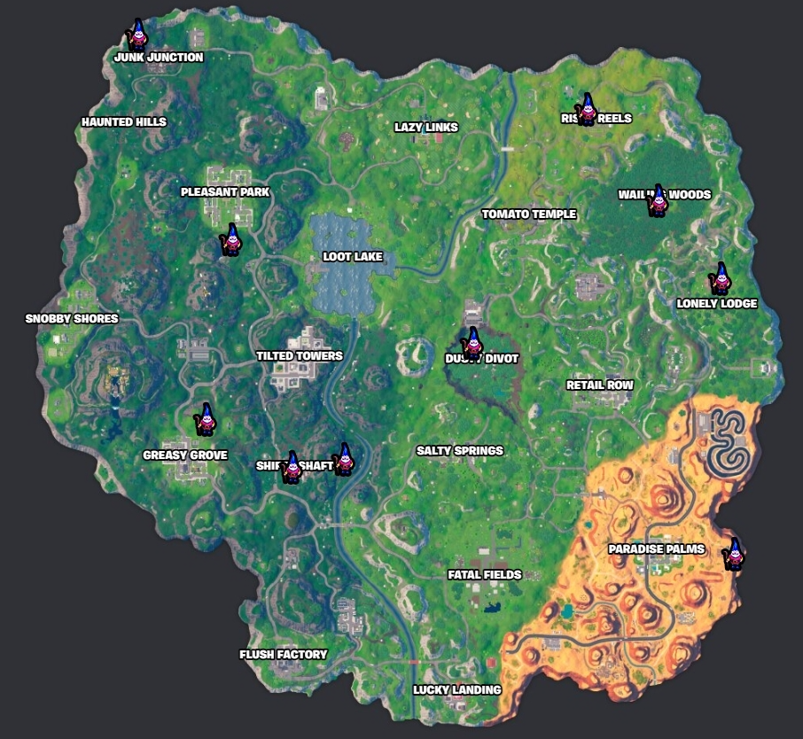 gnome locations fortnite og