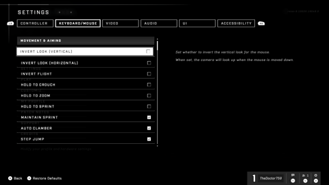 Halo infinite keyboard bindings menu