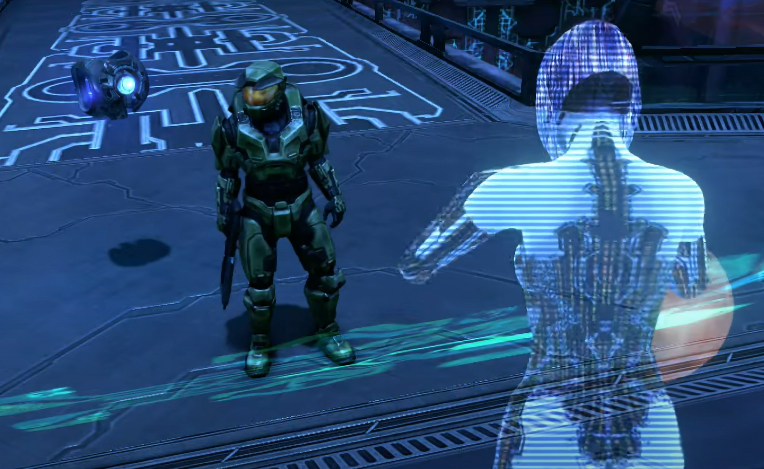 Master Chief, el Oráculo y Cortana en Halo