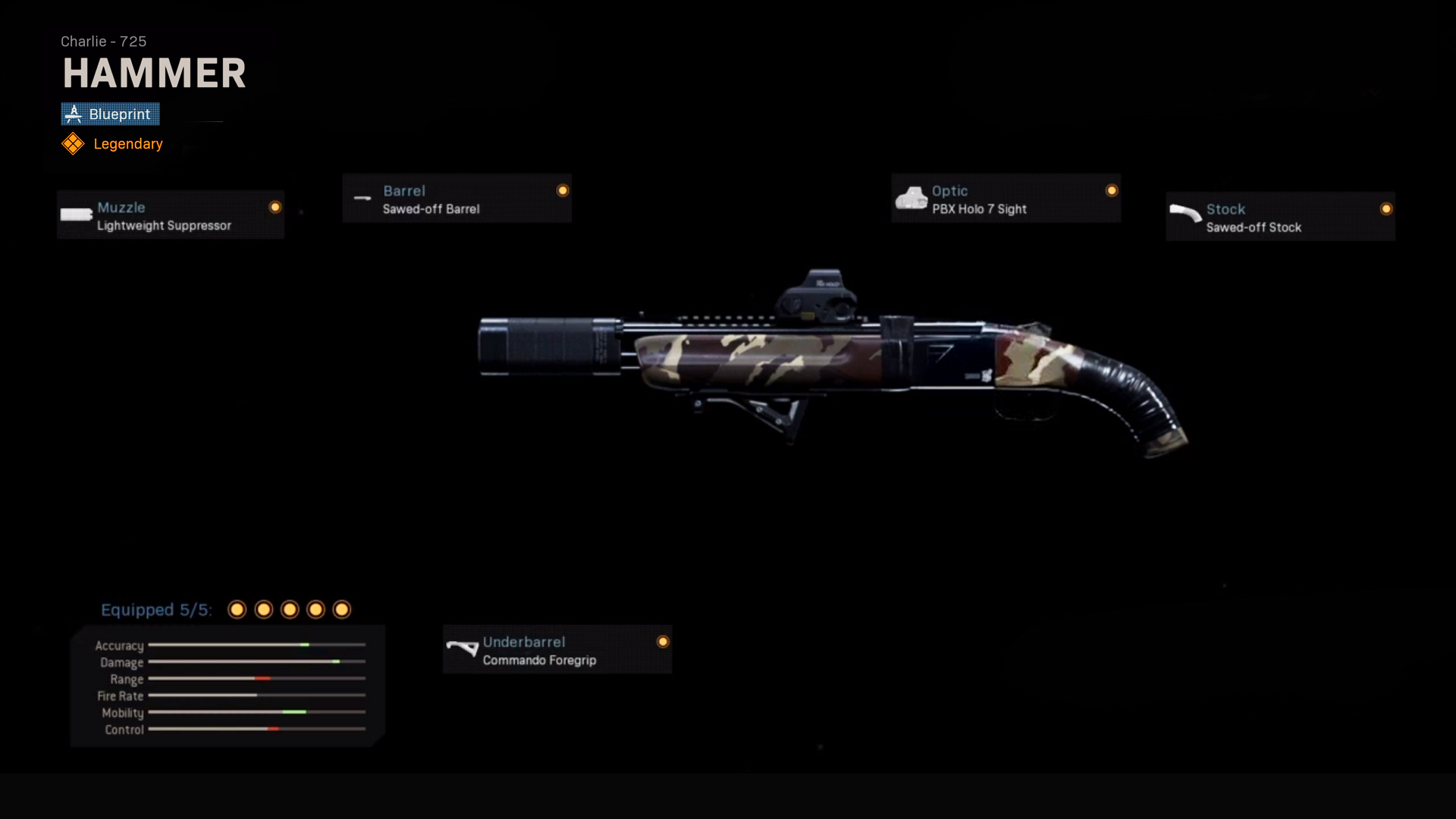 Hammer shotgun weapon blueprint warzone rare