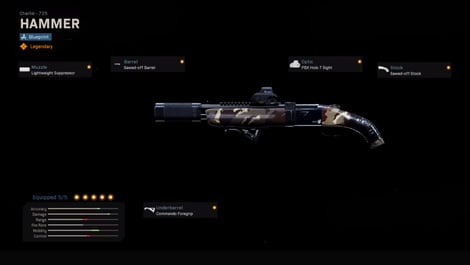 Hammer shotgun weapon blueprint warzone rare