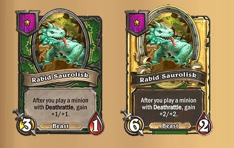 Hearthstone new heroes new minion rabid Saurolisk