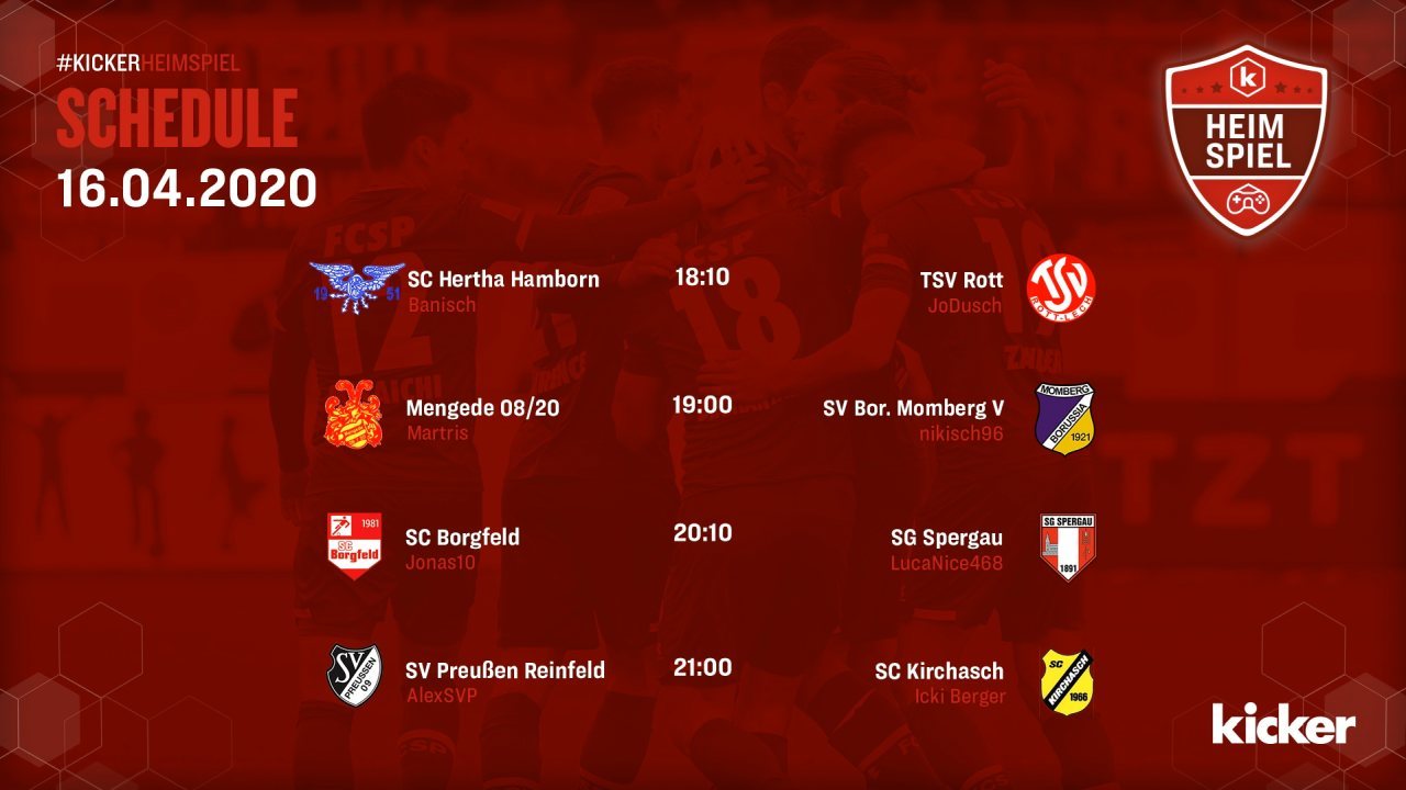 Heimspiel cup spielplan donnerstag