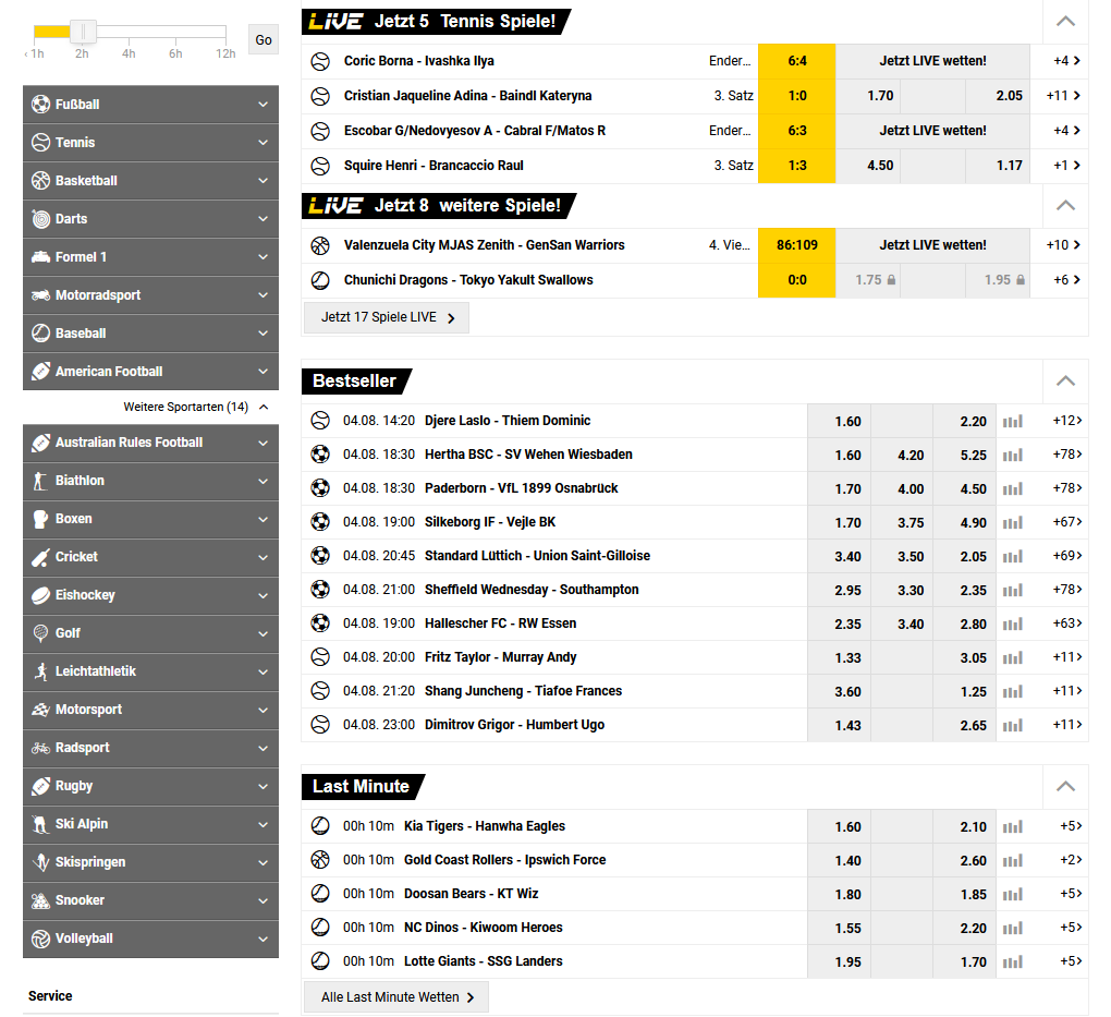 interwetten Sportwetten