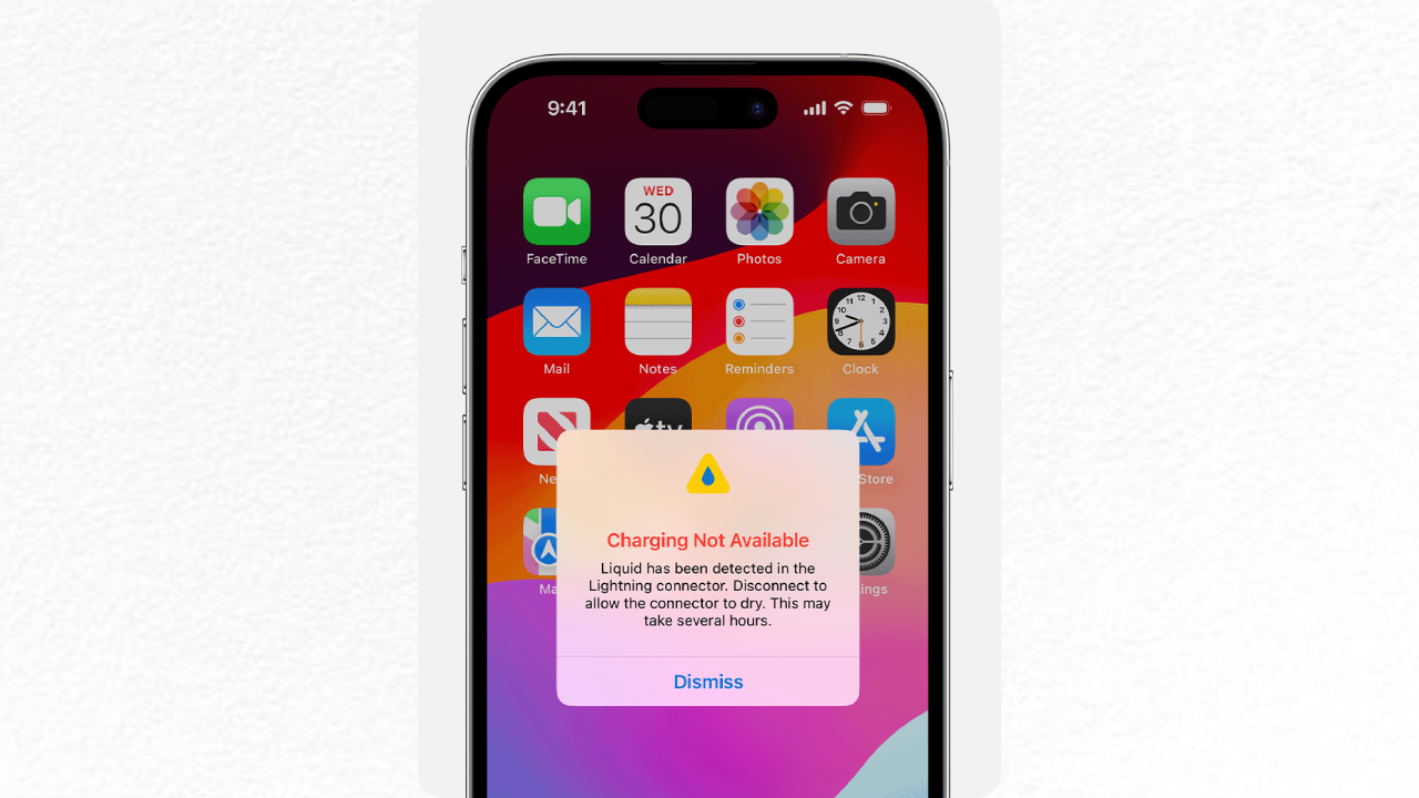 Iphone liquid detection image