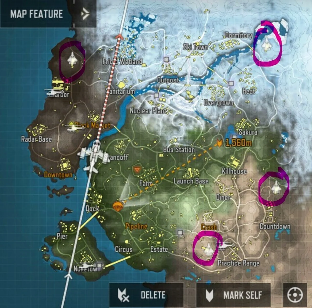 COD Mobile Season 6 jackal spawn locations