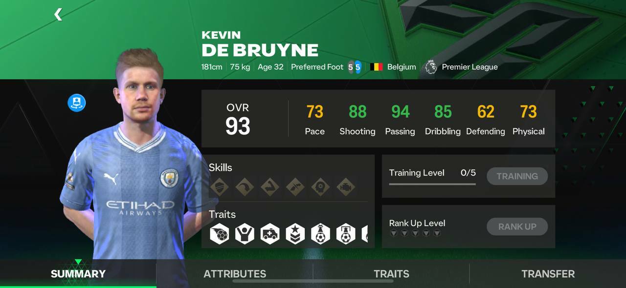 kevin de bruyne ea fc mobile