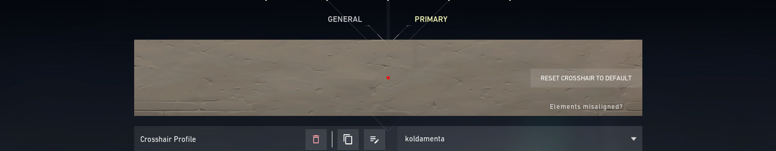 Koldementa crosshair