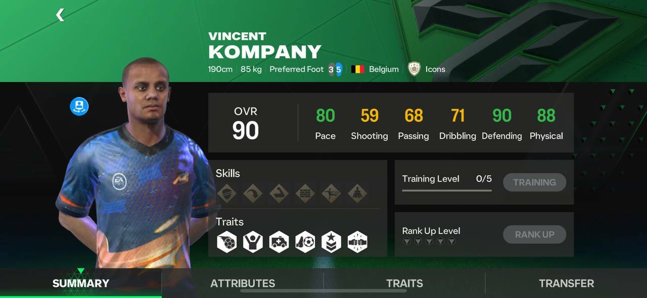 Best Defender EA Sports FC Mobile Vincent Kompany