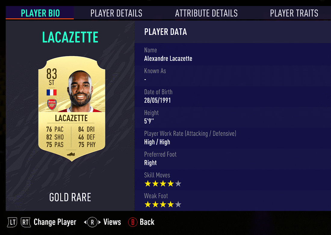 Lacazette card fifa
