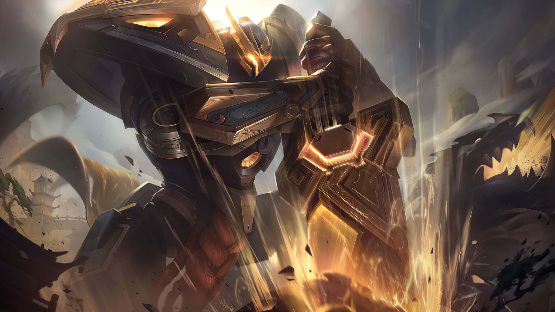 Mecha kingdoms garen prestige edition splash art