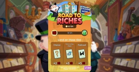 Monopoly go road to riches event