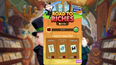 Monopoly go road to riches event