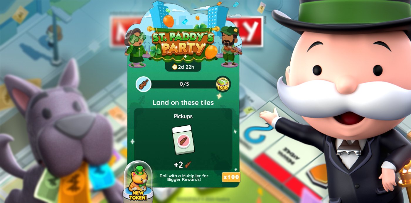 Monopoly go St. Paddy's party event rewards