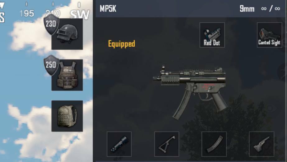 mp5k loadout pubg mobile