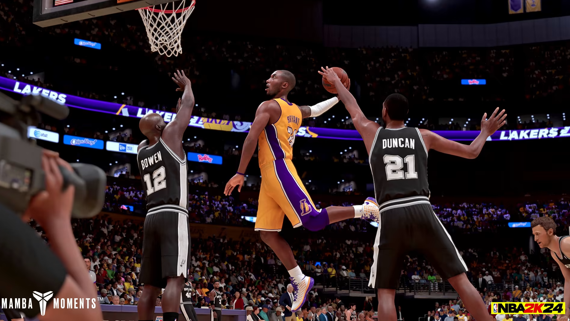 Kobe Bryant encestando en NBA2K24