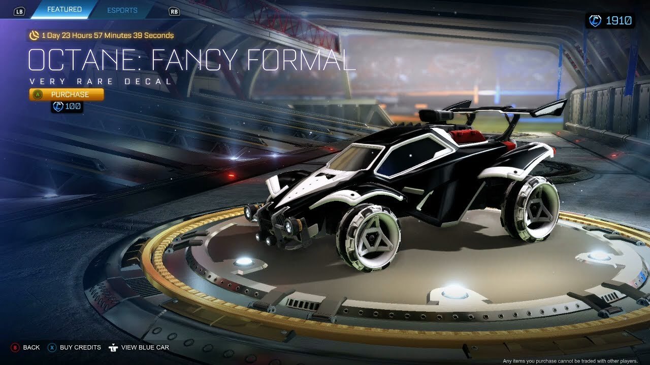 Octane fancy formal rocket league