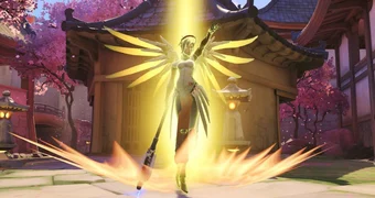 Overwatch mercy dragoon skin anniversary event