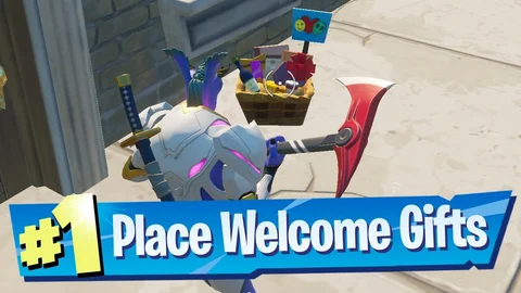 Place welcome gifts at holy hatchery fortnite season 7 header