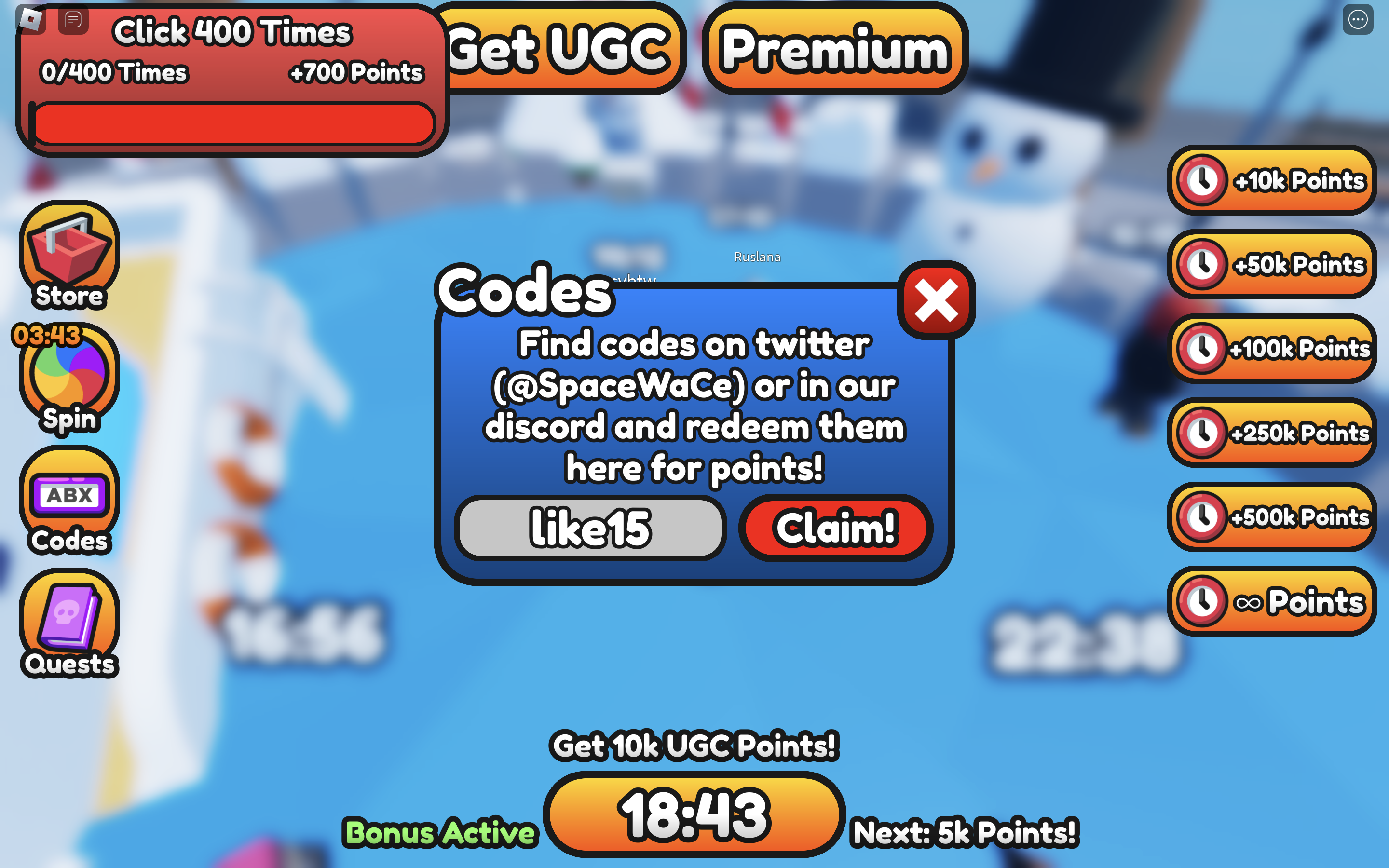 play for UGC how to redeem codes