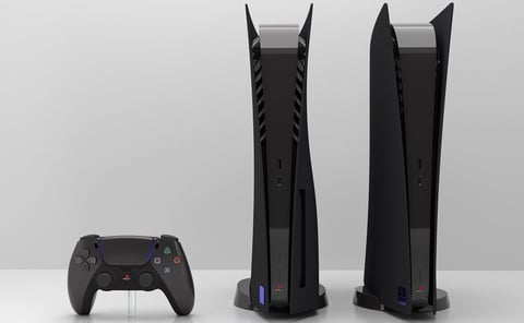 Playstation 5 black retro design