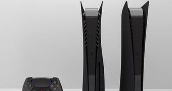 Playstation 5 black retro design