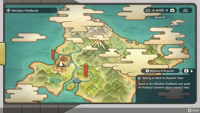 Pokemon arceus open world map