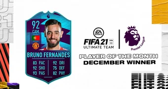 Premier league potm december bruno fernandes